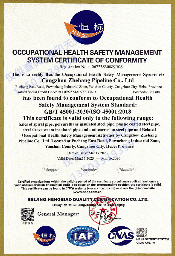 ISO45001 OCCUPATIONAL HEALTH SAFETYMANAGEMENTSYSTEM 